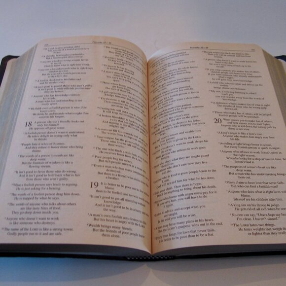 Vintage 1990s NIV Bible Navy Blue Flex Cover Zondervan Readers Edition - Picture 5 of 7